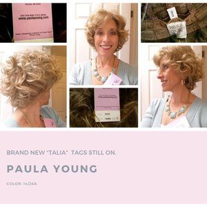 Short, blonde, curly wig "Talia" NWT